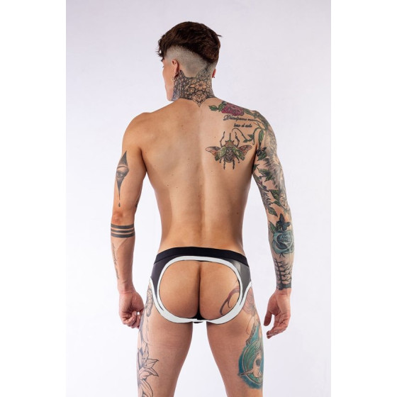 Jockstrap en néoprène Jock Brief Mr B Noir-Blanc