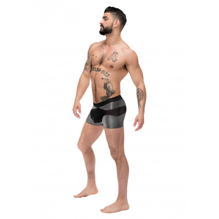 Boxer sexy IRON CLAD Noir-Argenté
