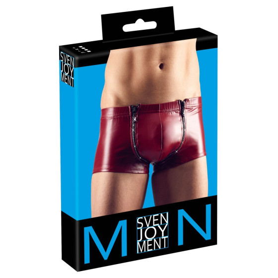 Boxer ZIP STRASS Rouge