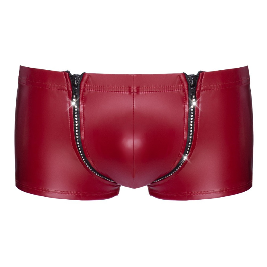 Boxer ZIP STRASS Rouge