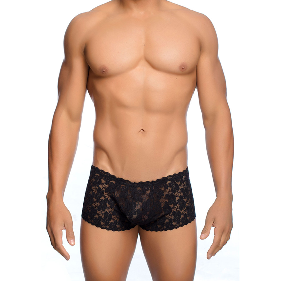 Boxer sexy Dentelle LACE MoB Noir