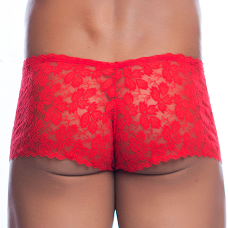 Boxer sexy Dentelle LACE MoB Rouge