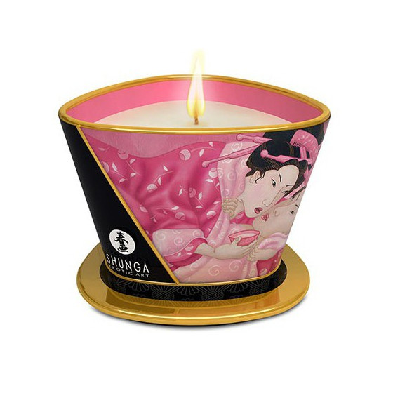 Chandelle de massage APHRODISIA Pétales de Rose 170mL