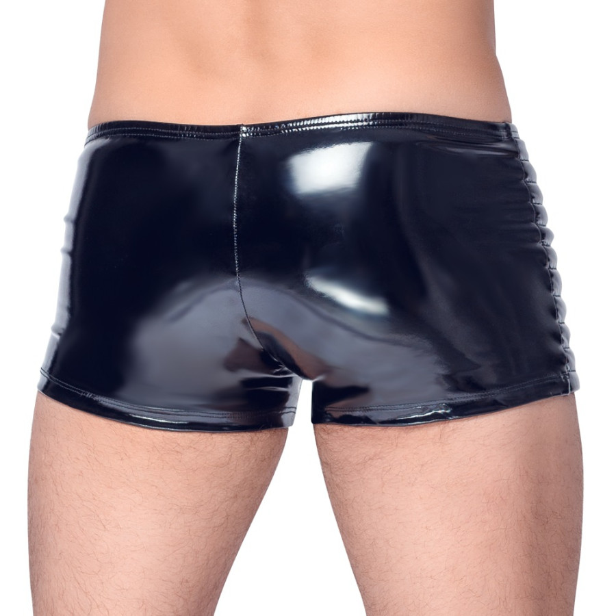 Boxer Vinyl Biker Noir