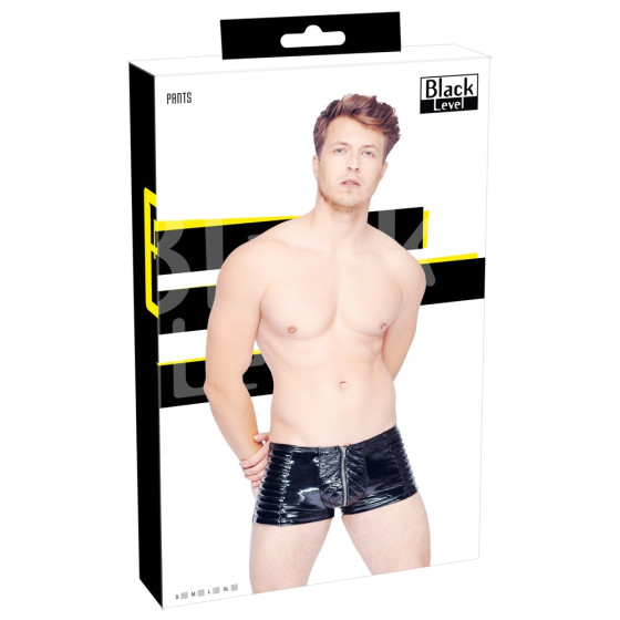 Boxer Vinyl Biker Noir