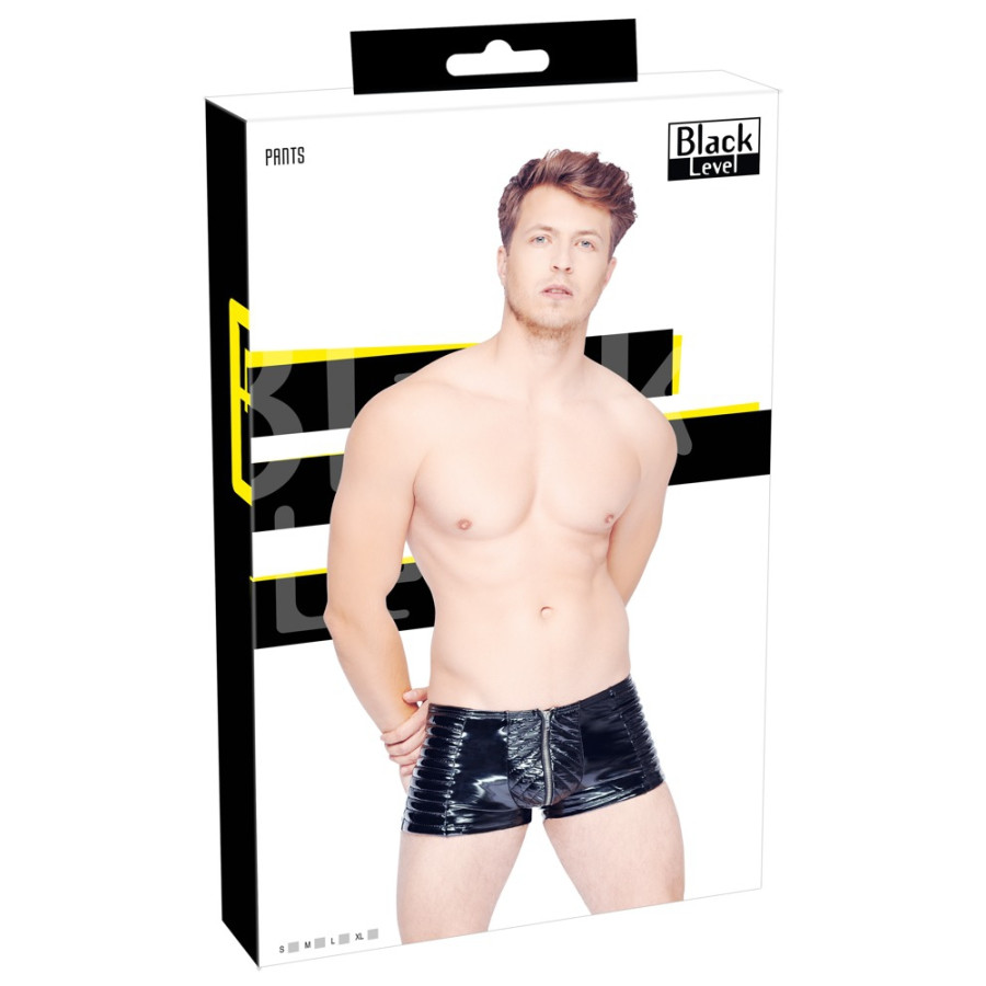 Boxer Vinyl Biker Noir