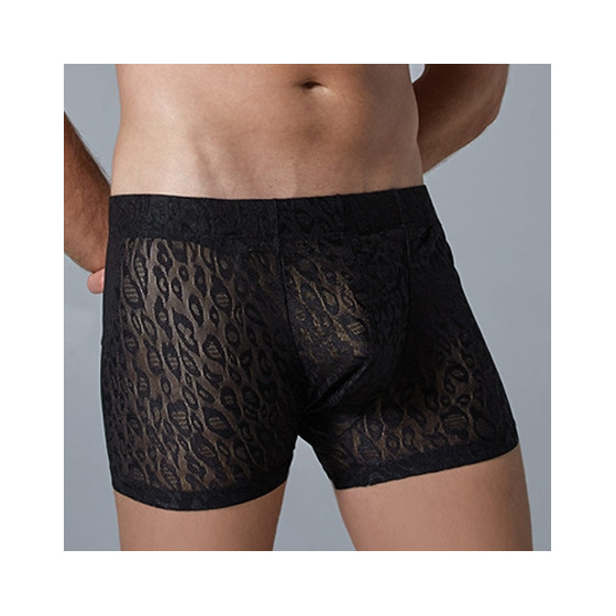Boxer Dentelle LEOPARD Allure Noir