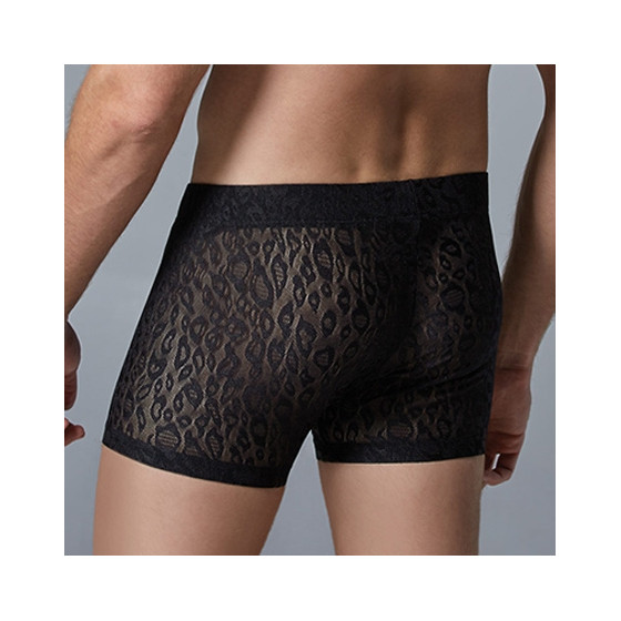 Boxer Dentelle LEOPARD Allure Noir