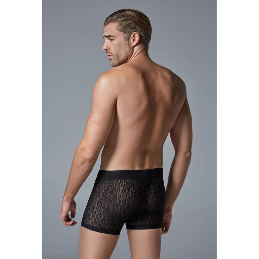 Boxer Dentelle LEOPARD Allure Noir