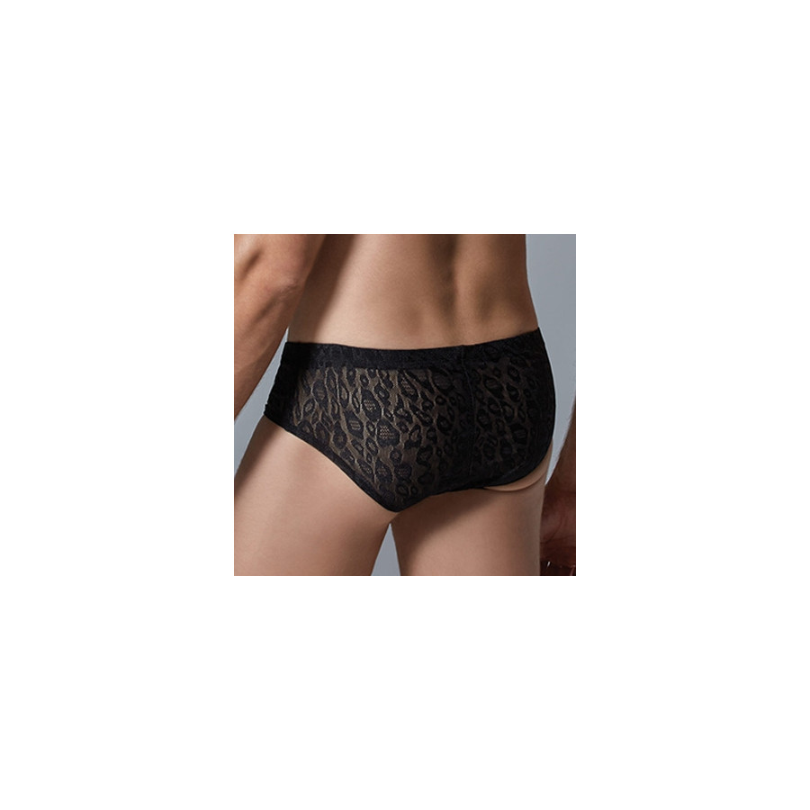 Shorty Dentelle Leopard Allure Noir