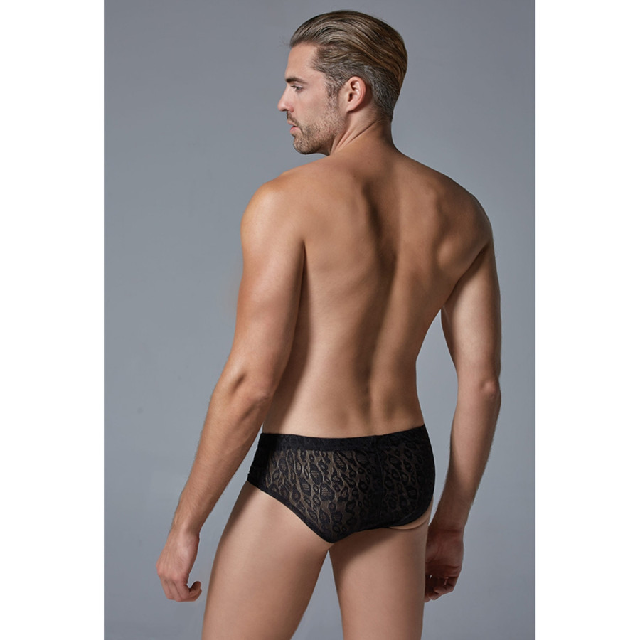 Shorty Dentelle Leopard Allure Noir