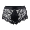Boxer ouvert en dentelle Lacien Noire