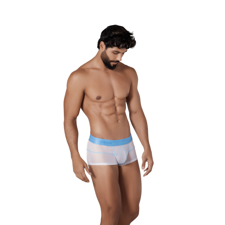 Boxer transparent Hunch Trunks Blanc-Bleu