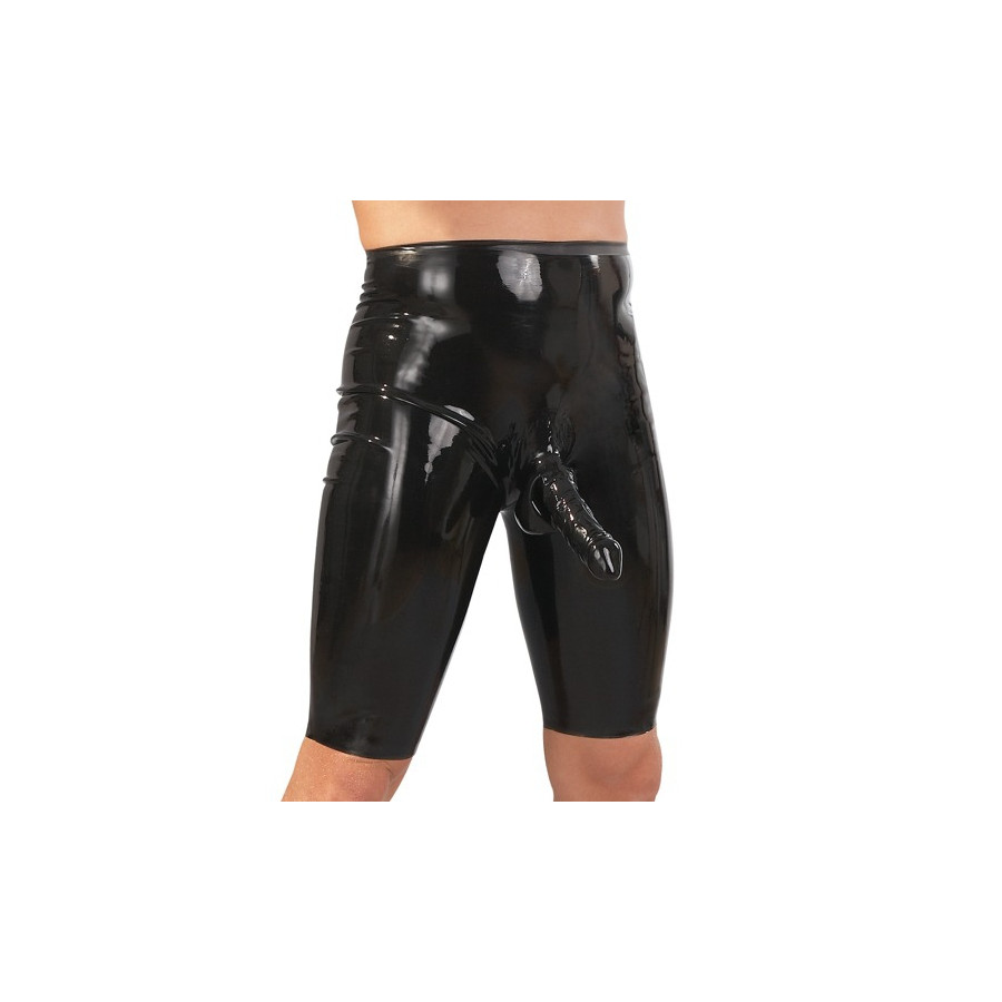 Short Cycliste en latex avec gaine pénis Short Cycliste en latex avec gaine pénis