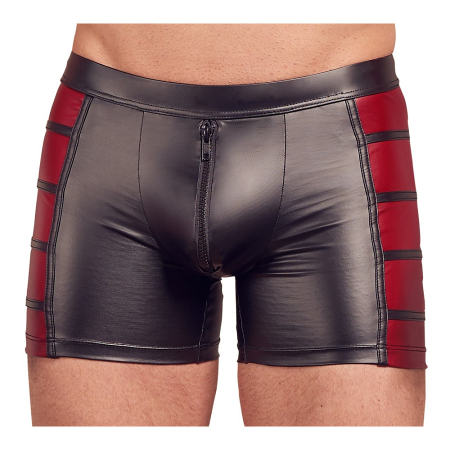 Boxer long VEGA Noir-Rouge