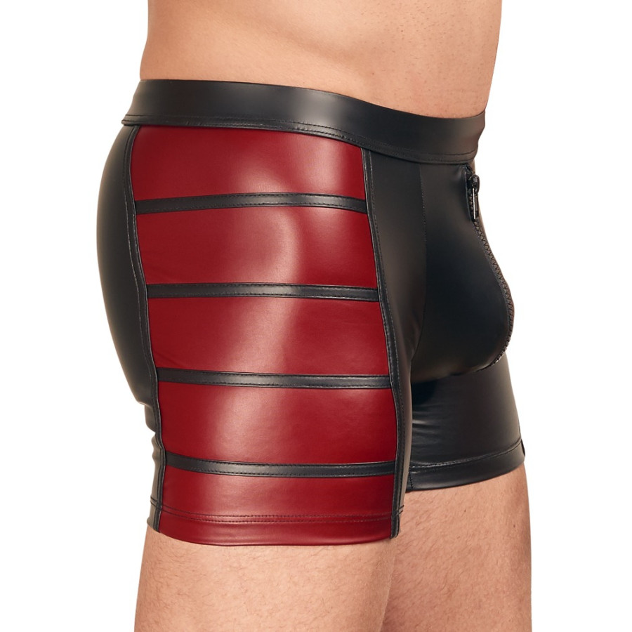 Boxer long VEGA Noir-Rouge