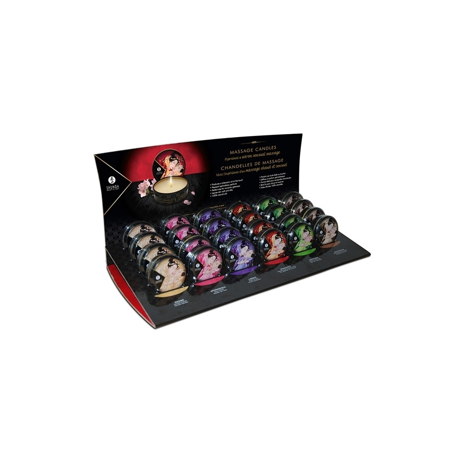 Présentoir Bougies de massage Shunga x24