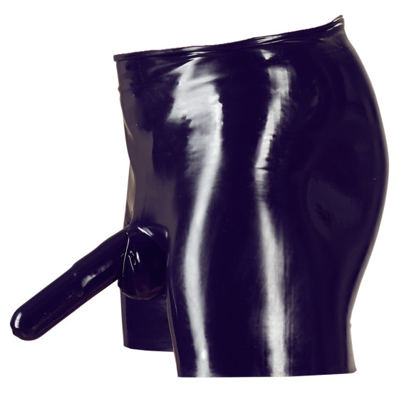 Boxer long en latex avec étuis pénien et anal