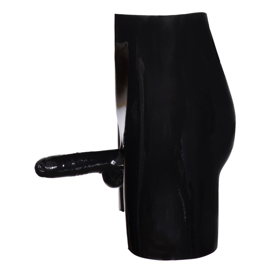 Boxer long en latex avec étuis pénien et anal