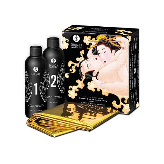 Coffret de masage Corps à corps - MELON et MANGUE 200ml