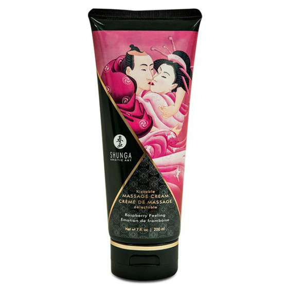 Crème de massage Comestible Emotion FRAMBOISE - 200ml