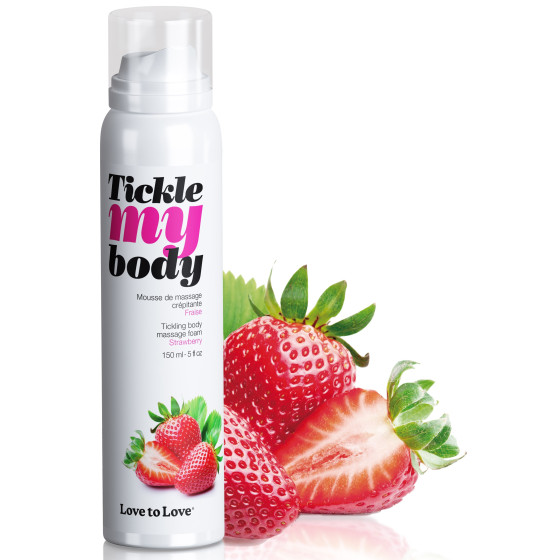 Mousse de massage crépitante Tickle My Body Fraise 150ml