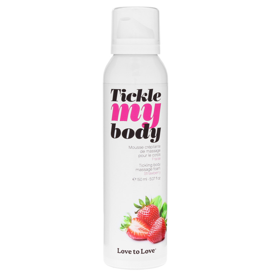 Mousse de massage crépitante Tickle My Body Fraise 150ml