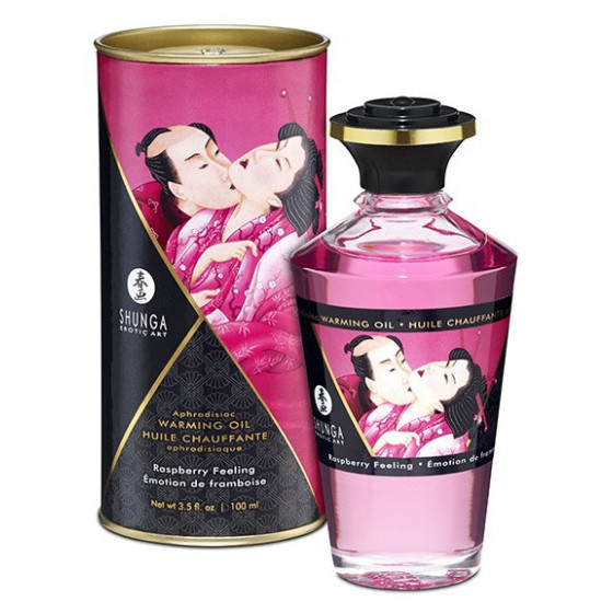 Huile de massage Chauffante Aphrodisiaque - Émotion de FRAMBOISE 100 ml