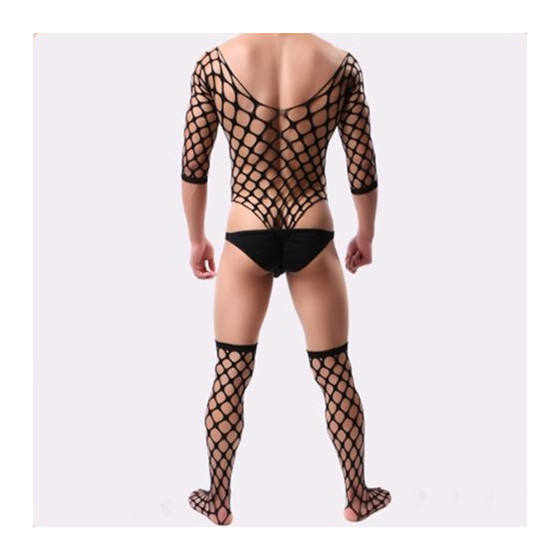 Combi Filet avec Chaussettes Noir