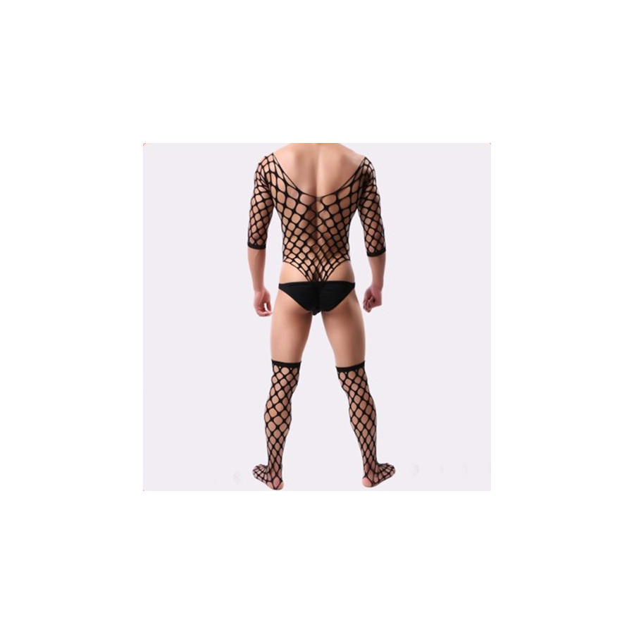 Combi Filet avec Chaussettes Noir