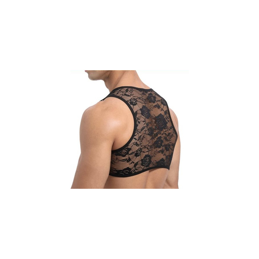 Crop court Dentelle Noir