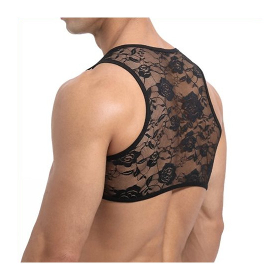 Crop court Dentelle Noir