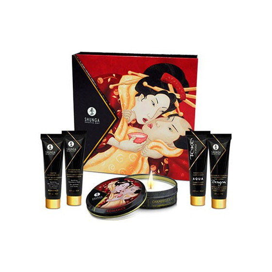 Coffret Ensemble Secret de Geisha - Vin pétillant à la fraise 