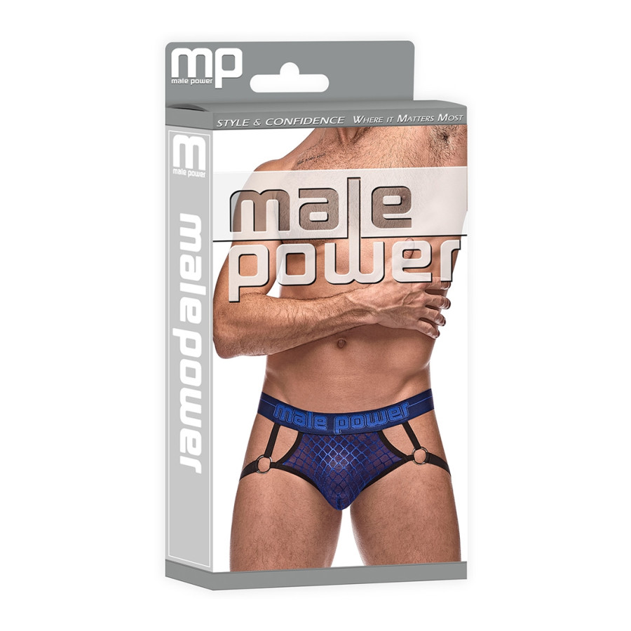 Jockstrap DIAMOND MESH Bleu