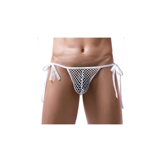 Slip Filet à Cordons Net Loop Blanc