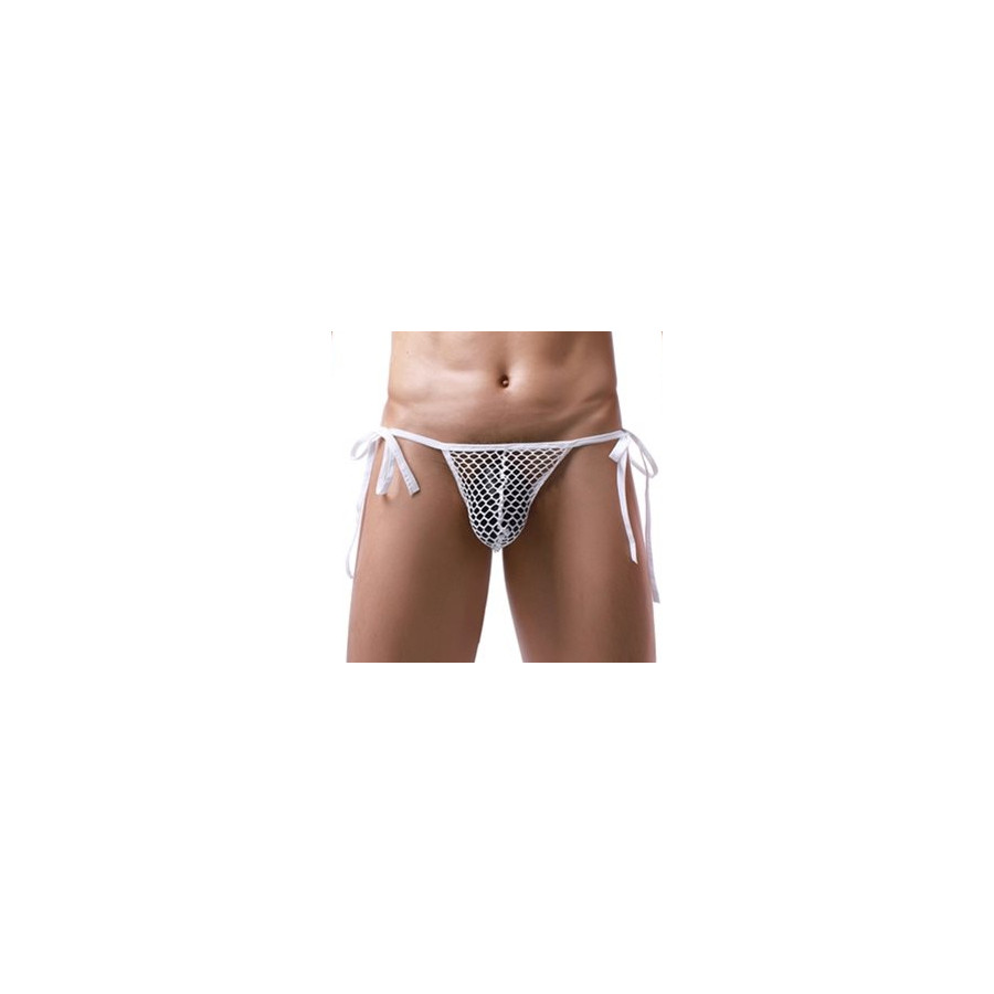Slip Filet à Cordons Net Loop Blanc