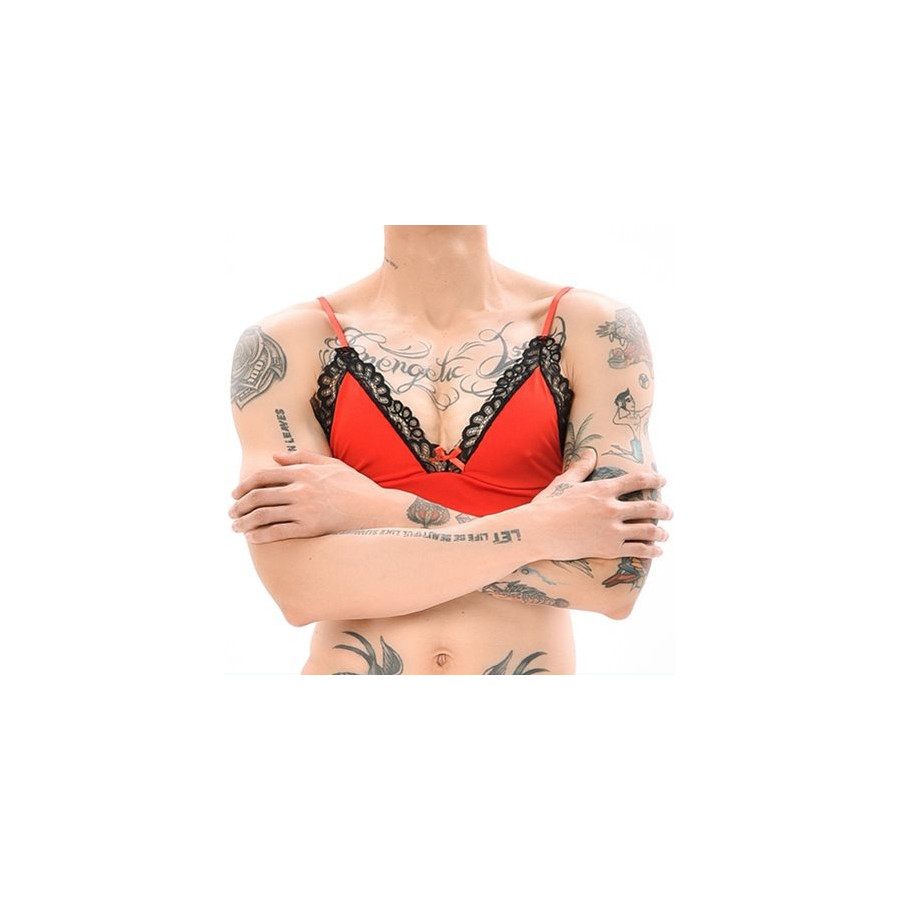 Soutien-Gorge Lace Border Rouge-Noir