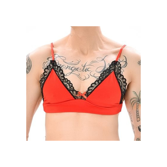 Soutien-Gorge Lace Border Rouge-Noir