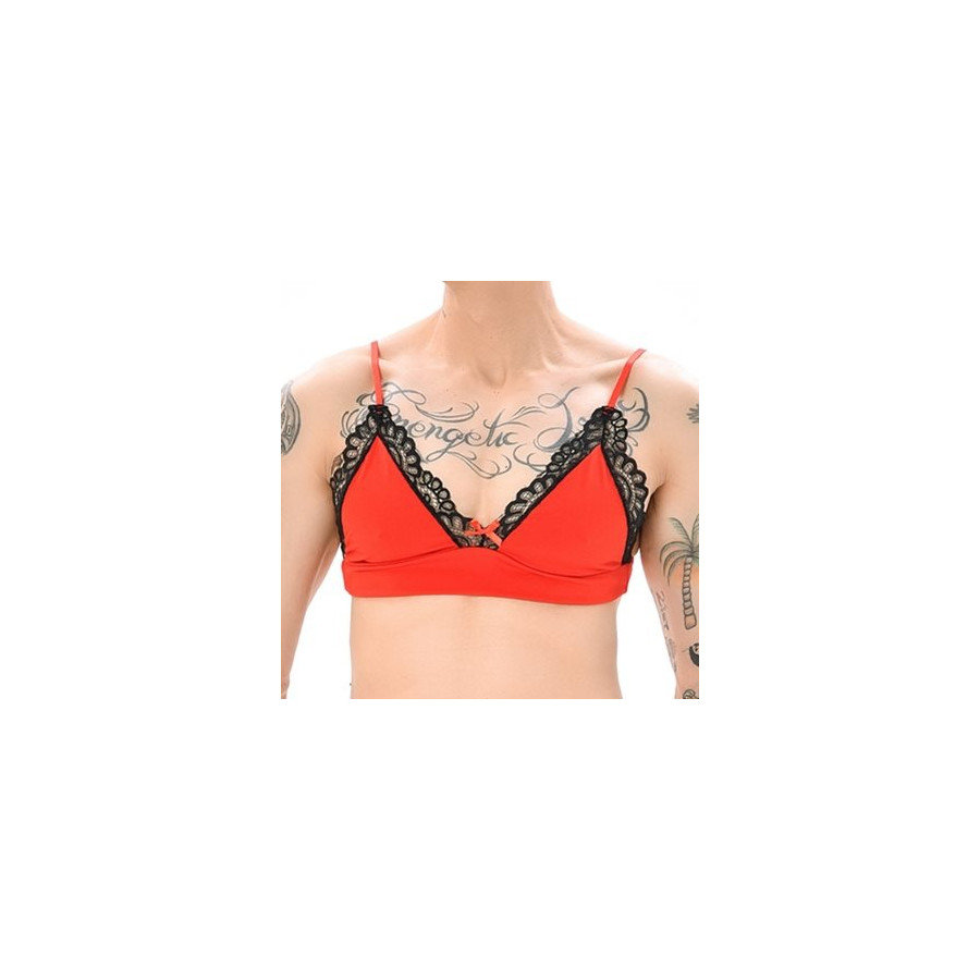 Soutien-Gorge Lace Border Rouge-Noir