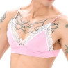 Soutien-Gorge Lace Border Rose-Blanc