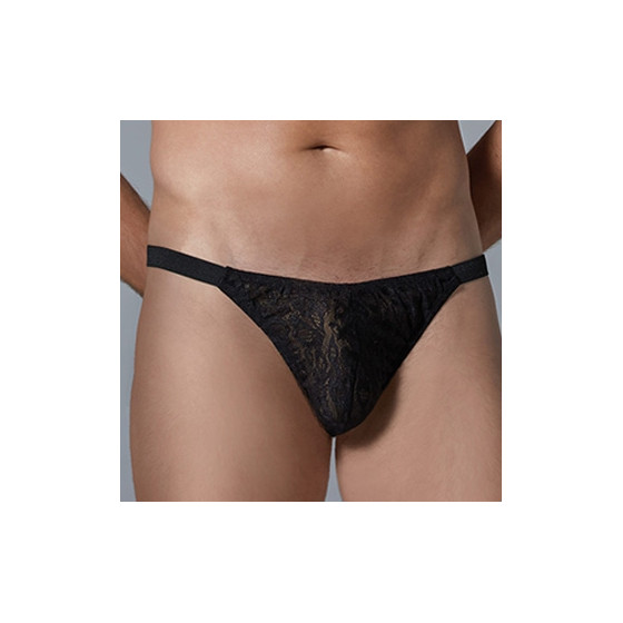 String Dentelle Leopard Allure Noir