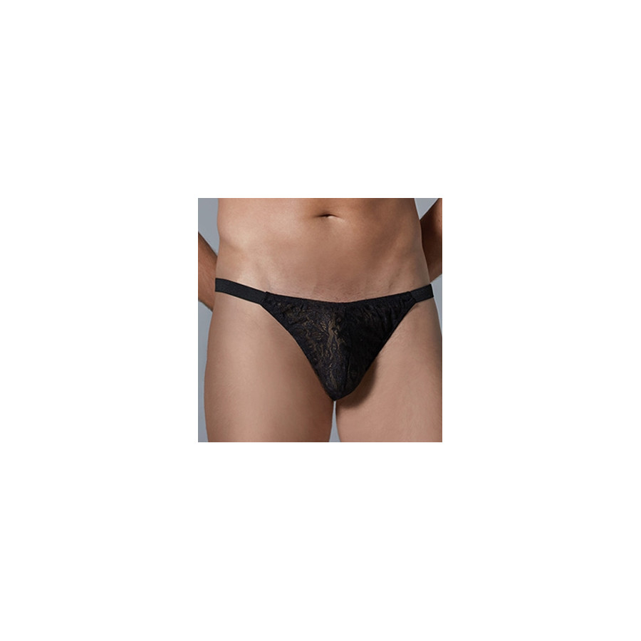String Dentelle Leopard Allure Noir