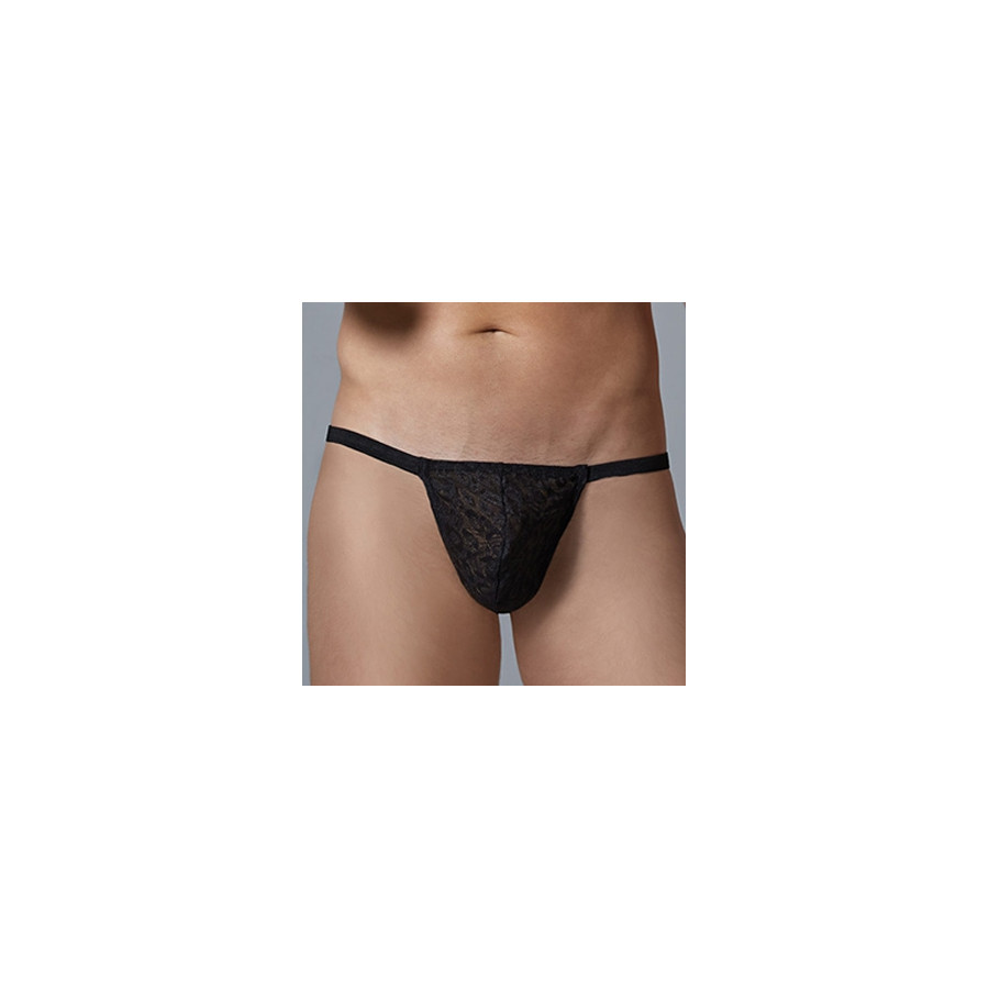 G-string Dentelle Leopard Allure Noir