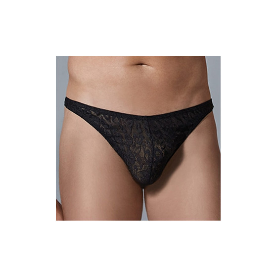 String Dentelle Leopard Allure Noir