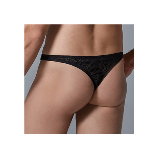 String Dentelle Leopard Allure Noir