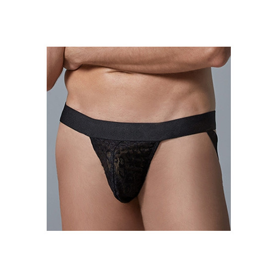 Jockstrap Dentelle Leopard Allure Noir