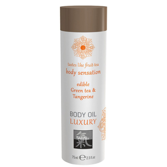 Huile de massage Comestible - THÉ VERT et MANDARINE 75ml