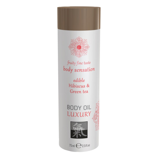Huile de massage Comestible - HIBISCUS et THÉ VERT 75ml