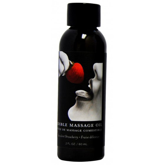 Huile de massage comestible Fraise 60ml