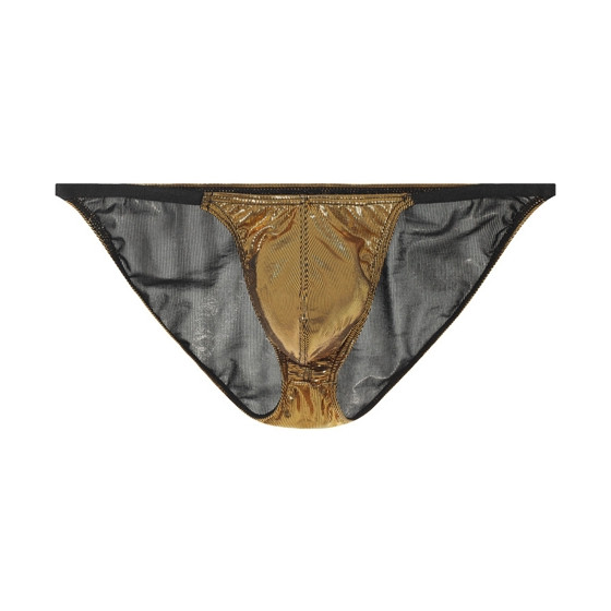 Slip sexy Shiny Line Doré